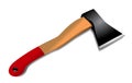 wooden hilt axe forester isolated Royalty Free Stock Photo