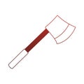 Axe carpenter tool red lines Royalty Free Stock Photo