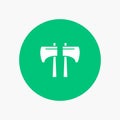 Axe, Chop, Lumberjack, Tool white glyph icon Royalty Free Stock Photo
