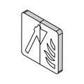 axe emergency safety isometric icon vector illustration