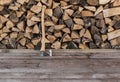 Axe and firewood Royalty Free Stock Photo