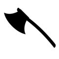 Axe icon. Label of fantasy and medieval weapon. Simple style. Vector illustration logo Royalty Free Stock Photo