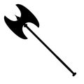 Axe icon. Label of fantasy and medieval weapon. Simple style. Vector illustration logo Royalty Free Stock Photo