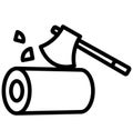 Axe Isolated Vector Icon which can easily modify or edit Royalty Free Stock Photo
