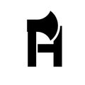 Axe letter H logo icon design