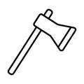 Axe line style icon vector design