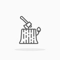 Axe Log icon. Outline linear style Royalty Free Stock Photo