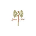 Axe logo symbol Royalty Free Stock Photo