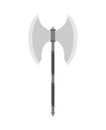 Axe slashing weapons. poleax isolated. Battle ax