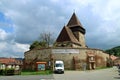 Fortified Evangelical Church in Romanian: Biserica fortificata evanghelica in Axente Sever Sibiu, Romania. Royalty Free Stock Photo