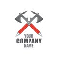 Axes logo, Axes Icon, Survival hand axe, Graphic vector, Clamping logo