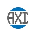 AXI letter logo design on white background. AXI creative initials circle logo concept Royalty Free Stock Photo