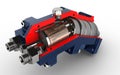 Axial piston hydraulic pump Royalty Free Stock Photo