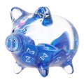 Axie Infinity (AXS) Clear Glass piggy bank