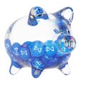 Axie Infinity (AXS) Clear Glass piggy bank