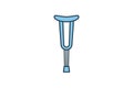 Axillary Crutches icon. Icon related to medical tools. flat line icon style