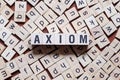 Axiom word concept on cubes