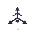 axis icon on white background. Simple element illustration from geometry concept