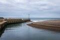 Axmouth harbor entrance Royalty Free Stock Photo