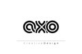 AXO Creative Unique Modern Letter Logo Design Royalty Free Stock Photo