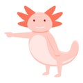 Axolotl animal icon, cartoon style