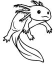 Axolotl clipart, Axolotl vector image download, axolot, ocean, sea animals