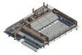 Axonometric view of the sport hall Royalty Free Stock Photo