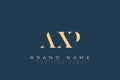 AXP abstract letter logo design Royalty Free Stock Photo