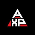 AXP triangle letter logo design with triangle shape. AXP triangle logo design monogram. AXP triangle vector logo template with red Royalty Free Stock Photo