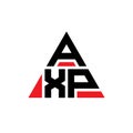 AXP triangle letter logo design with triangle shape. AXP triangle logo design monogram. AXP triangle vector logo template with red Royalty Free Stock Photo