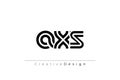 AXS Creative Unique Modern Letter Logo Design Royalty Free Stock Photo