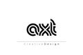 AXT Creative Unique Modern Letter Logo Design Royalty Free Stock Photo