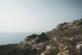 aya napa, cape Greco, natural landmarks of Cyprus, background of mountainside. mountain path. Mediterranean landscape Royalty Free Stock Photo