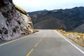 ayacucho peru mountain with asphalt road in blue sky