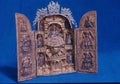 Ayacucho, Peru : A traditional \'Retablo\', a typical historical 17 century Peruvian handicraft from the Ayacucho region Royalty Free Stock Photo