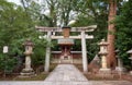 Ayako Tenmangu small shrine on the territory of Kitano Tenmangu shrine. Kyoto. Japan Royalty Free Stock Photo