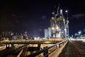 Ayalon road Tel Aviv night view panoramic photo