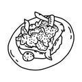 Ayam Bakar Taliwang Icon. Doodle Hand Drawn or Outline Icon Style