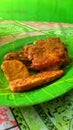 ayam penyet is chicken sprinkled with chili sauce plus tempeh and tofu