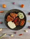 Ayam Penyet is Indonesian Traditional Food Royalty Free Stock Photo