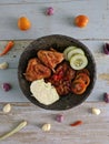 Ayam Penyet is Indonesian Traditional Food Royalty Free Stock Photo