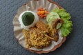 Ayam Penyet Traditional Indonesian fried chicken Royalty Free Stock Photo