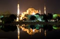 Ayasofya at night Royalty Free Stock Photo