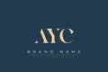 AYC abstract letter logo design Royalty Free Stock Photo