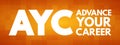 AYC - Advance Your Career acronym