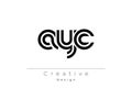 AYC Creative Unique Modern Letter Logo Design Royalty Free Stock Photo