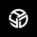 AYD letter logo design on black background. AYD creative initials letter logo concept. AYD letter design Royalty Free Stock Photo