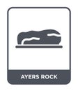 ayers rock icon in trendy design style. ayers rock icon isolated on white background. ayers rock vector icon simple and modern