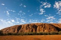 Ayers Rock, Uluru, craggy Part of Tourist Attraction Ayers Rock, Australia Royalty Free Stock Photo