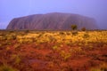 Ayers Rock, Uluru Lightning Strike, Rain Storm Royalty Free Stock Photo